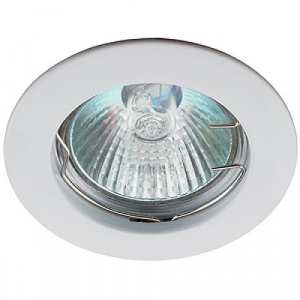Светильник KL1 WH ЭРА литой прост. MR16, 12V 50W бел