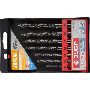 Набор сверл по дереву 3.5-9.5мм (7шт)