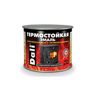 Эмаль термостойкая DALI серебро 0,4л