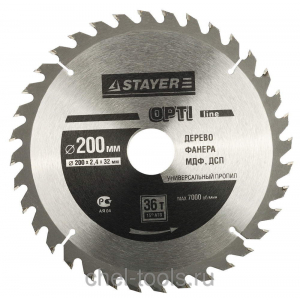 Диск пильный Дерево Opti-Line 200х32мм 36Т, шт