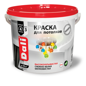 Краска акриловая DALI для потолков снежно-белая 5л