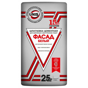 Шпатлевка Юнис Фасад Белый 20кг