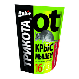От грызунов Рубит тесто-брикет 150г