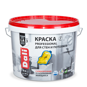 Краска акриловая DALI для стен и потолков 9л