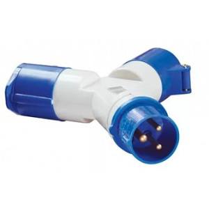 Силовой адаптер двухл. TS1012 2P+PE 16A 250В P44