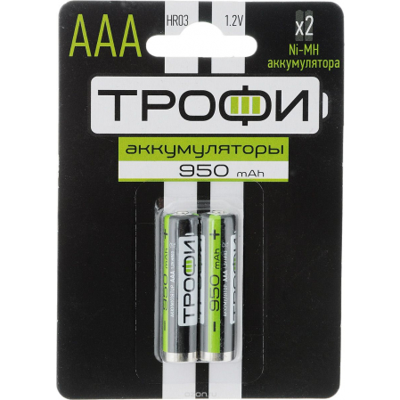 Аккумулятор-батарейка ТРОФИ HR03-2L 650mAh
