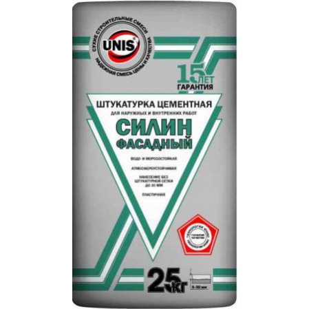 Штукатурка "Юнис-Силин" фасадный 25кг