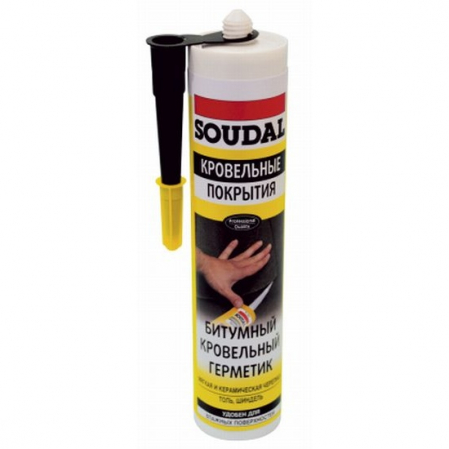 Герметик Soudal битумный для кровли 300мл.