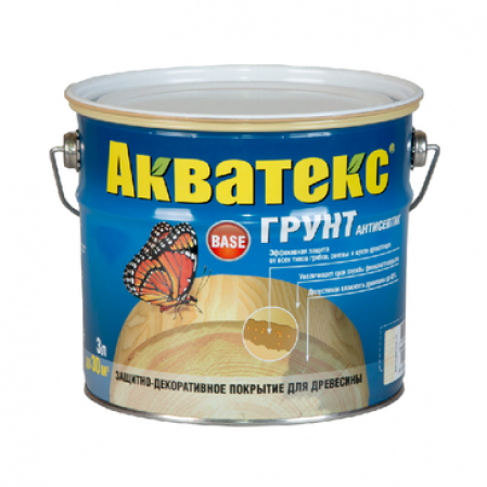 Грунт-Антисептик АКВАТЕКС 3л