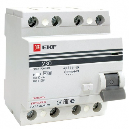 УЗО EKF 4Р 63А/30мА