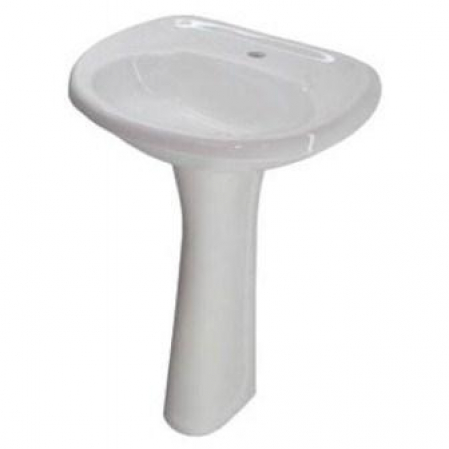 Умывальник белый с пъедесталом