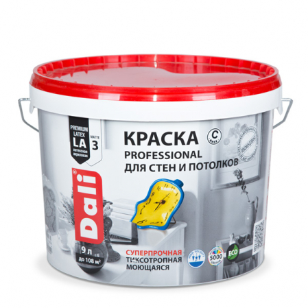 Краска акриловая DALI для стен и потолков 9л