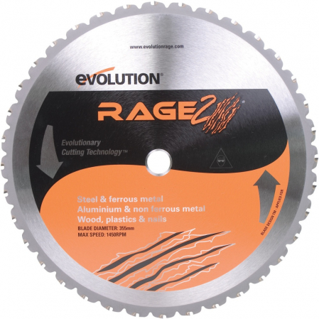 Диск по стали Evolution 355х25,4х2,2 Z=36, универсальный (RAGE2), шт