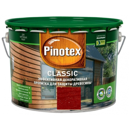 Пропитка PINOTEX CLASSIC красное дерево 10л