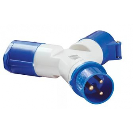 Силовой адаптер двухл. TS1012 2P+PE 16A 250В P44
