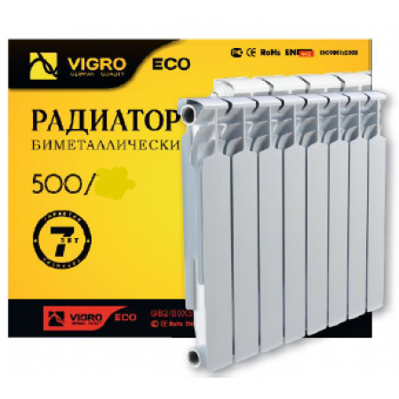 Радиатор VIGRO 80/500/8  биметал.