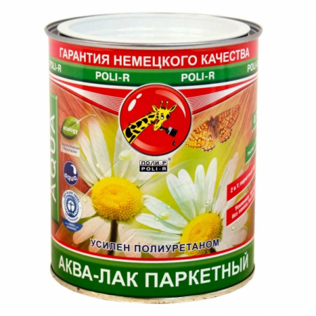 Лак Аква "Поли-Р" паркетный шелковисто-матовый 0,75л