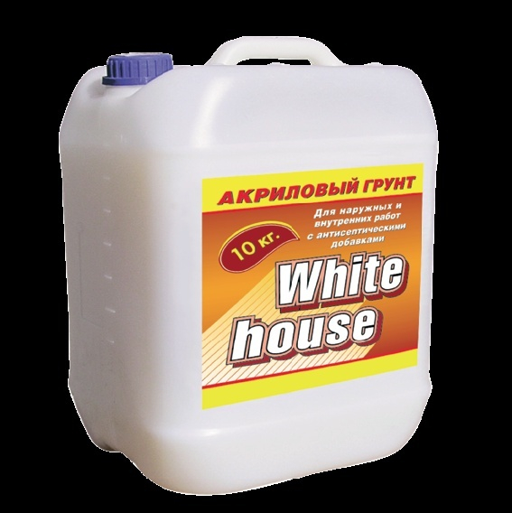 Грунтовка белая. Грунтовка для строек дома. Грунтовка акрил. White House д/нар.и внутр.раб.10кг. Грунтовка акриловая 